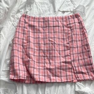 Plaid Pink Mini Skirt